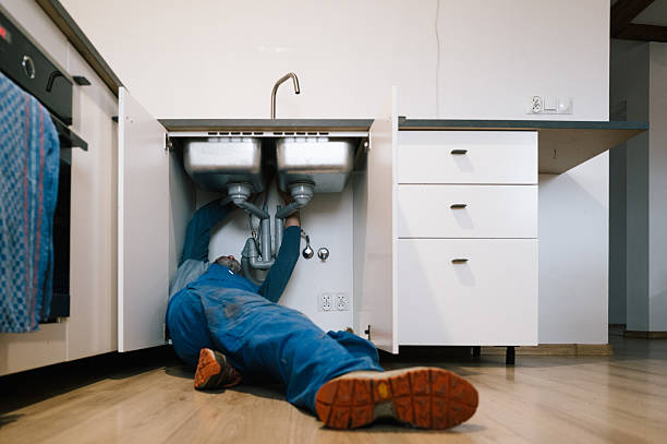 Professional Drain Cleaning technician working in Swanville, MN